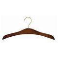 Decorative Wooden Dress Hanger (Walnut/Brass)